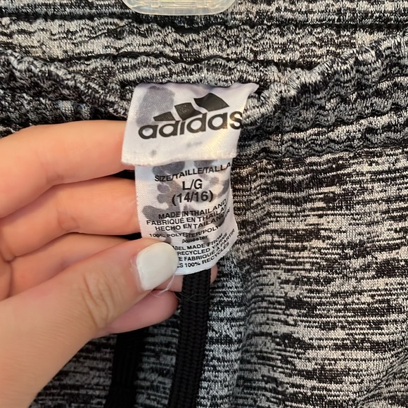 Boys Adidas Gray and Black Sweatpants Size Large - Picture 6 of 8